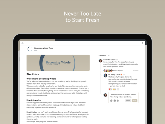 Becoming Whole iPad screenshot 5 - Lifestyle app