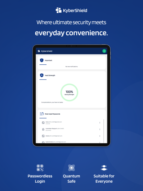 Kybershield iPad screenshot 1 - Productivity app