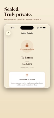 Tenderly: Future Letters iPhone screenshot