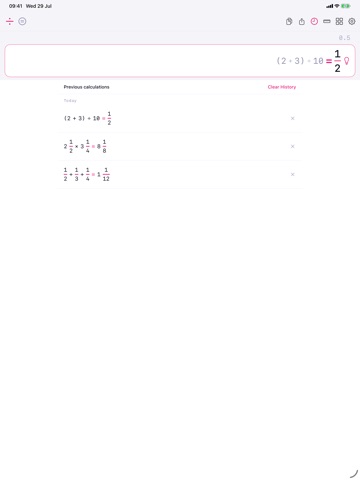 Fraction Calculator & Solver iPad screenshot