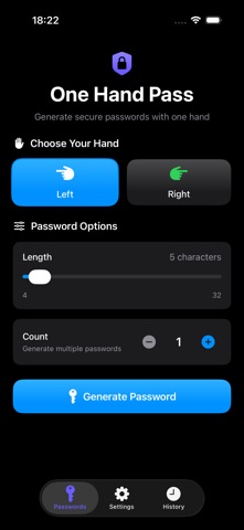 OneHandPass screenshot