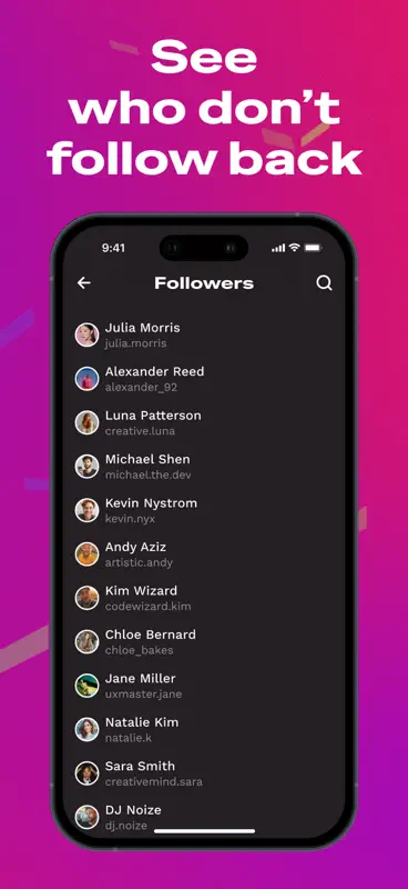 Unfollower: Followers Tracker screenshot 2 of 4
