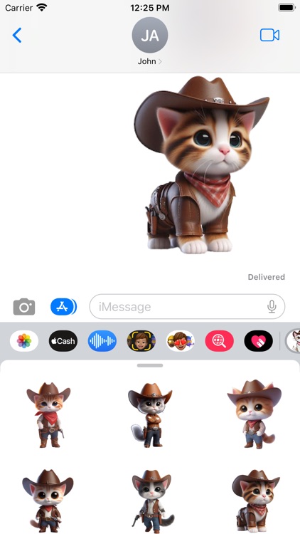 Kitten Cowboy Stickers screenshot-4
