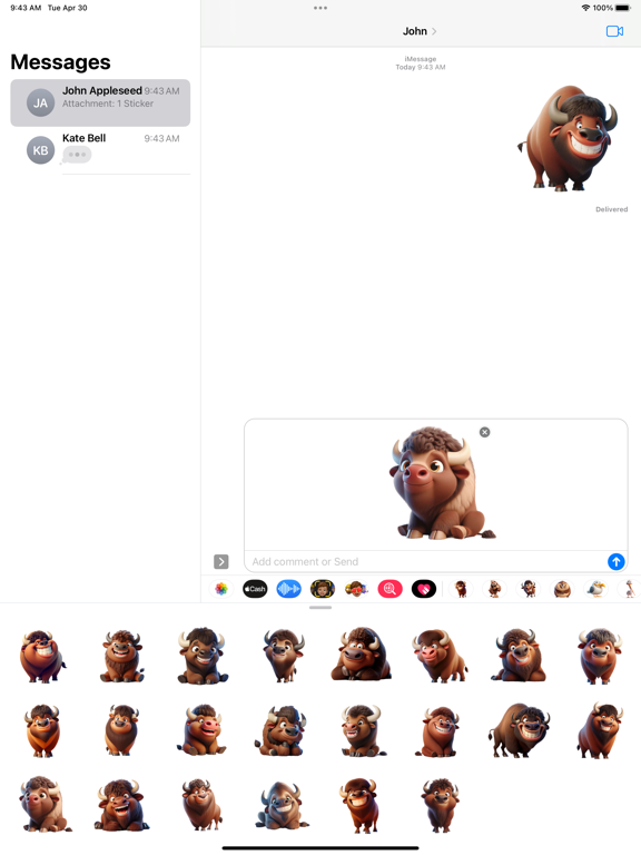 Screenshot #5 pour Happy Bison Stickers