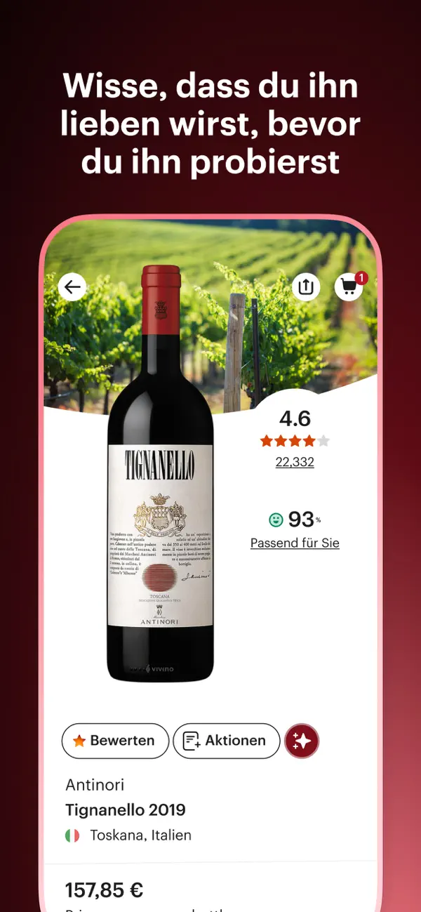 Vivino iPhone App Screenshot 4 – Essen und Trinken