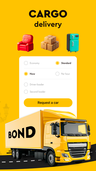 Bond: Taxi and Food Delivery iPhone screenshot