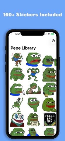 Pepe Meme Sticker Maker iPhone screenshot