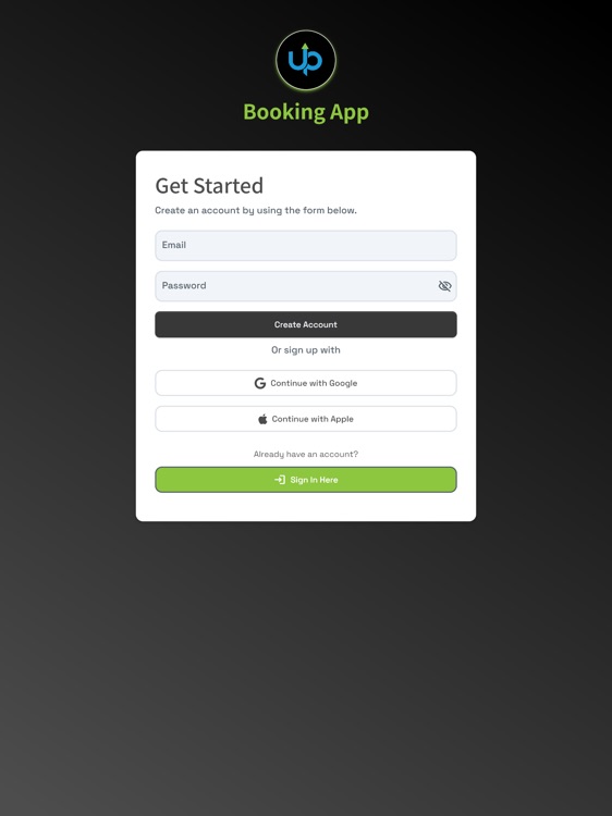 UP Bookings App