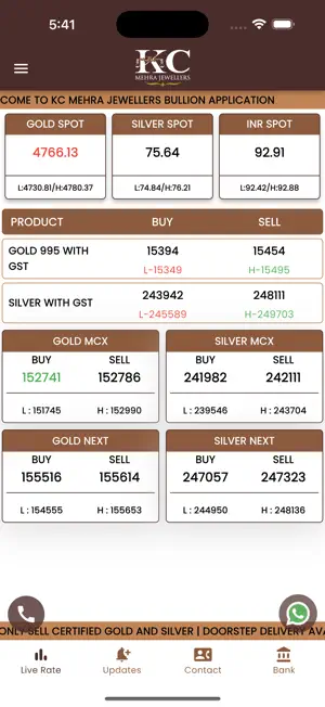 KC Mehra Bullion screenshot 3