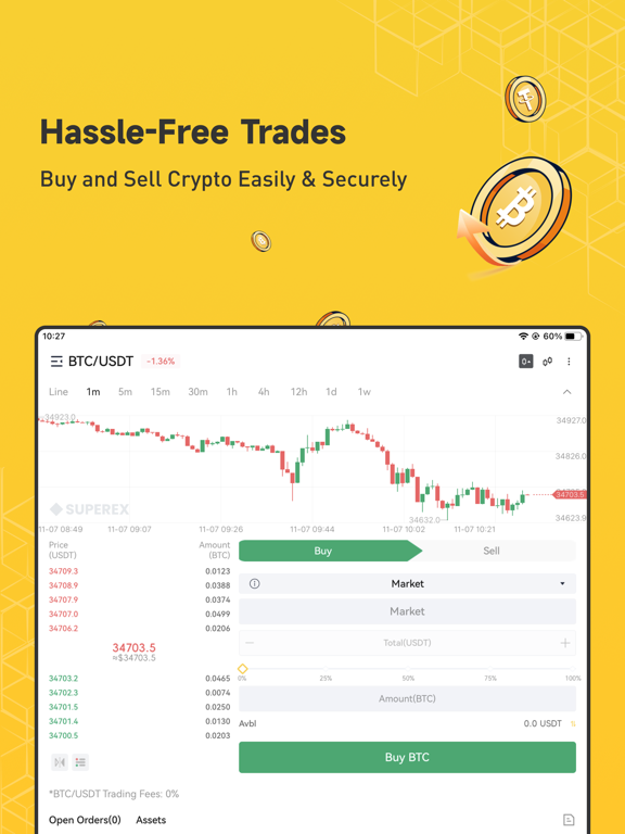 SuperEx:Trade Crypto & Bitcoin iPad screenshot