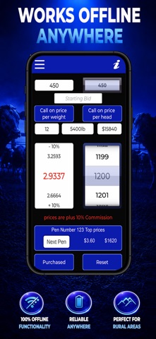 Livestock Auction Calculator iPhone screenshot