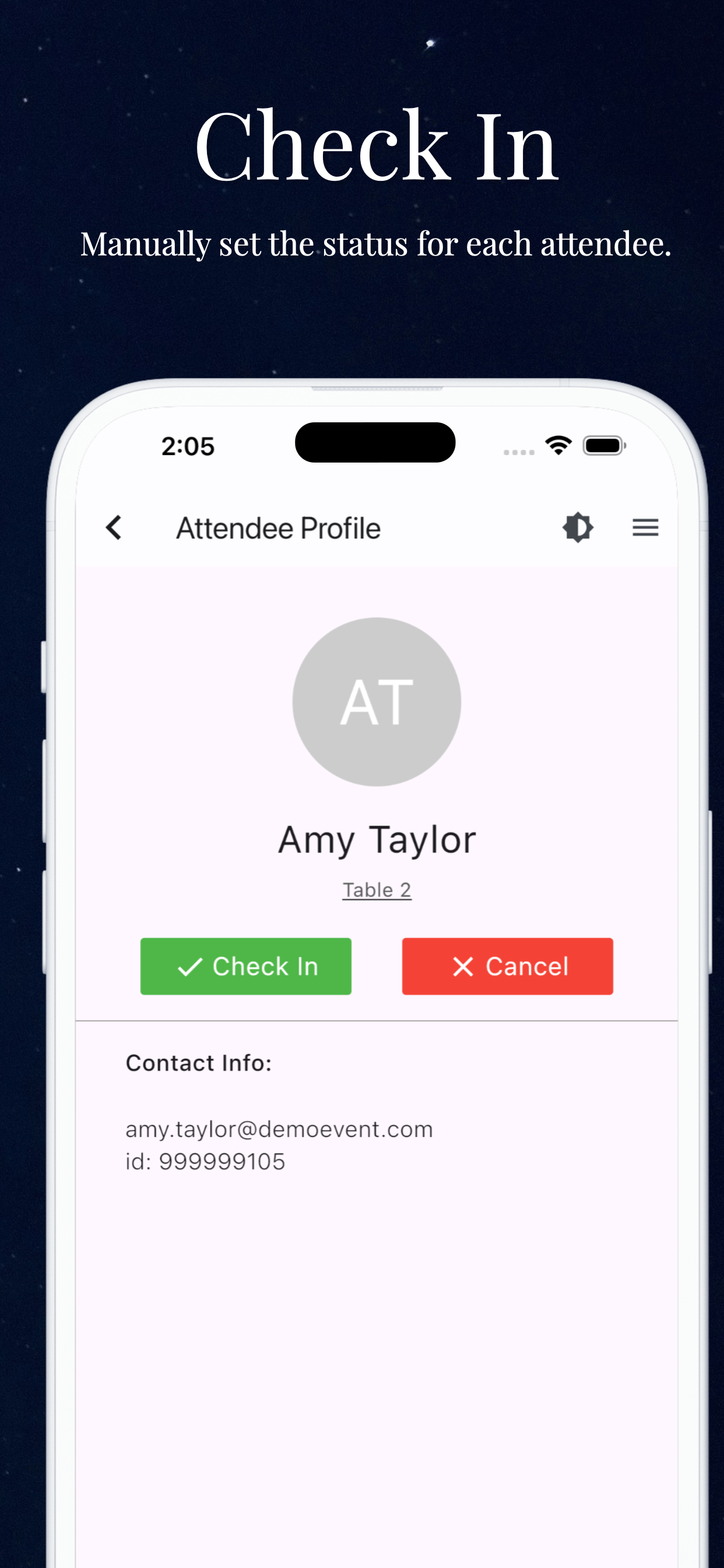 Live Check-In