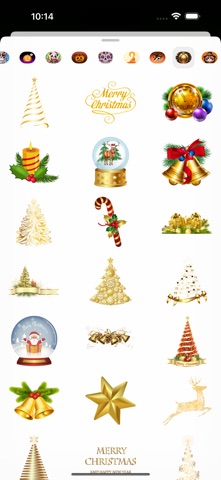 Golden Christmas Stickers screenshot