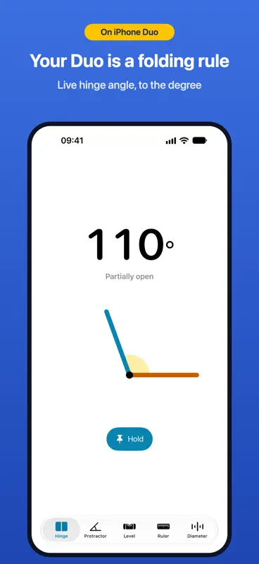 Foldmeter: Hinge Angle & Ruler screenshot 1 of 5