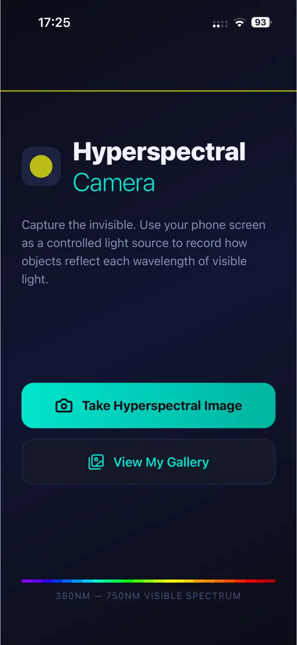 Screenshot #1 pour Hyperspectral Camera App