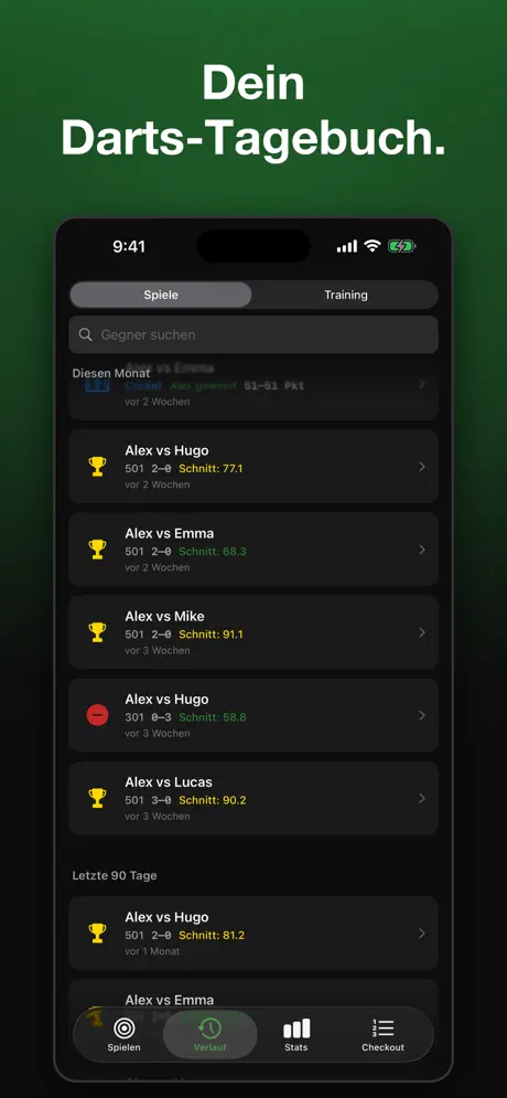 Darts Tracker - Score & Stats — iPhone-Screenshot 3