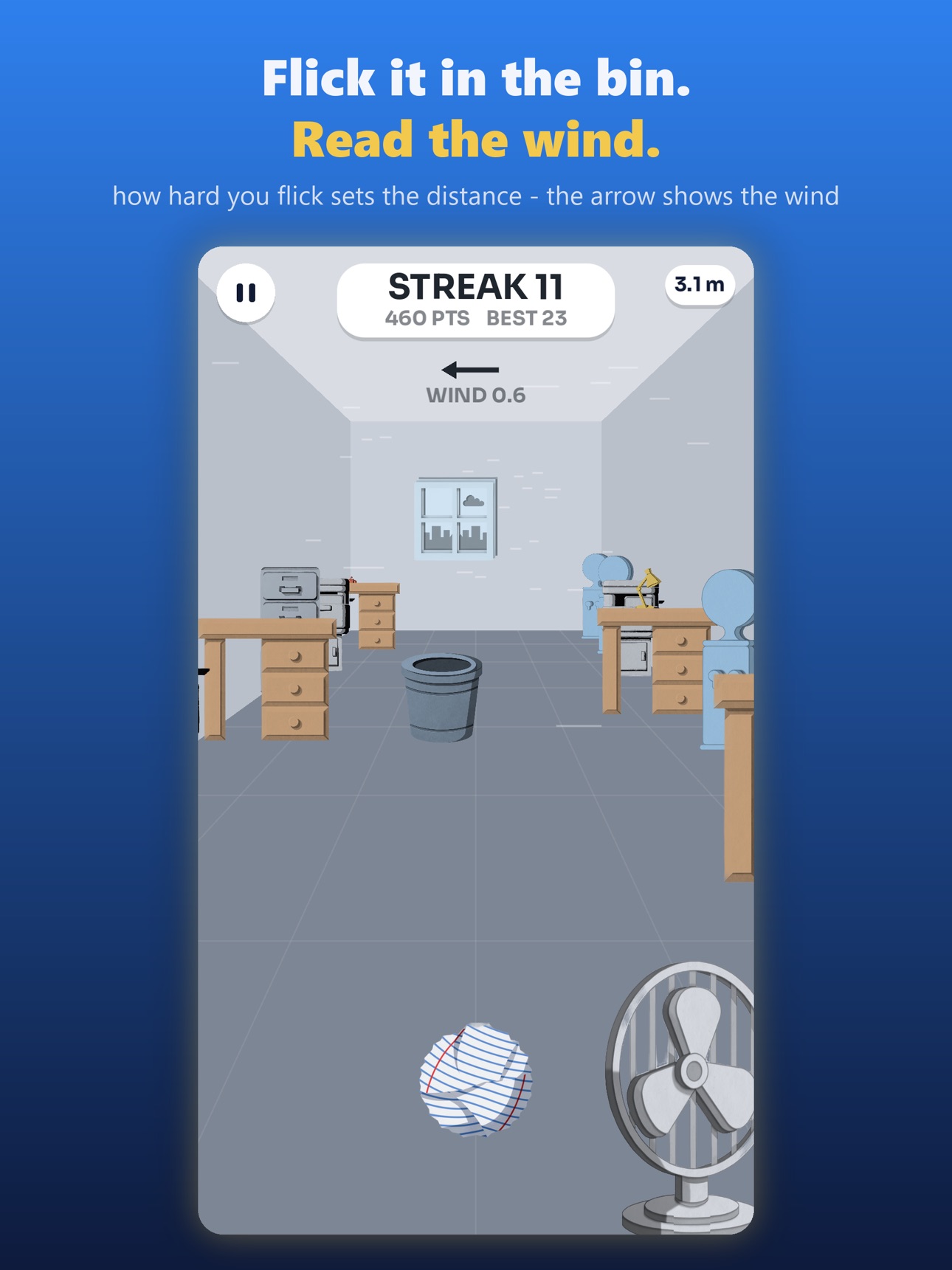 Screenshot 9 of Binshot: Paper Toss