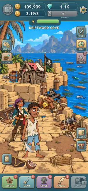 Pirate Life: Idle Clicker! screenshot 1
