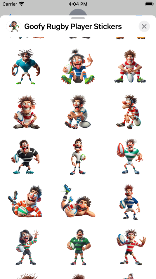 #2. Goofy Rugby Player Stickers (iOS) Podle: Paul Scott
