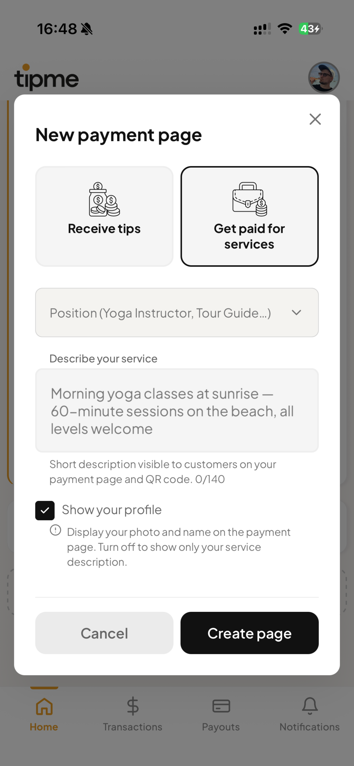 TipMe - Digital Tip Jar screenshot 5
