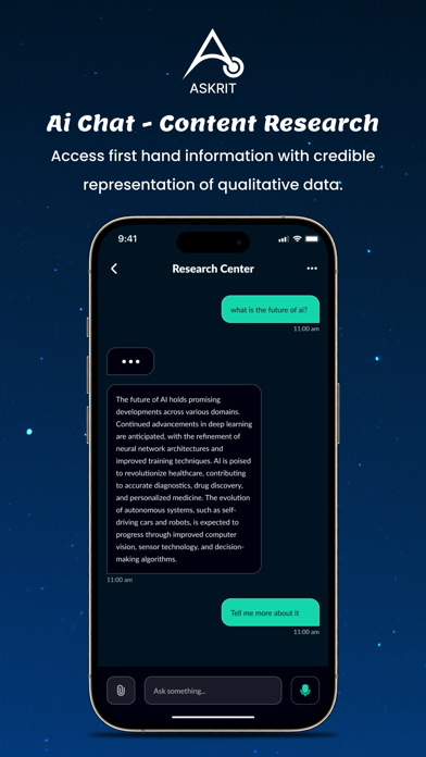 Kedvik AI - Research App Screenshot