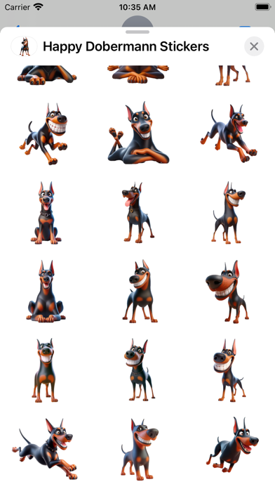 Screenshot #3 pour Happy Dobermann Stickers