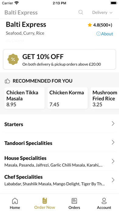 Balti Express Rochester Screenshot