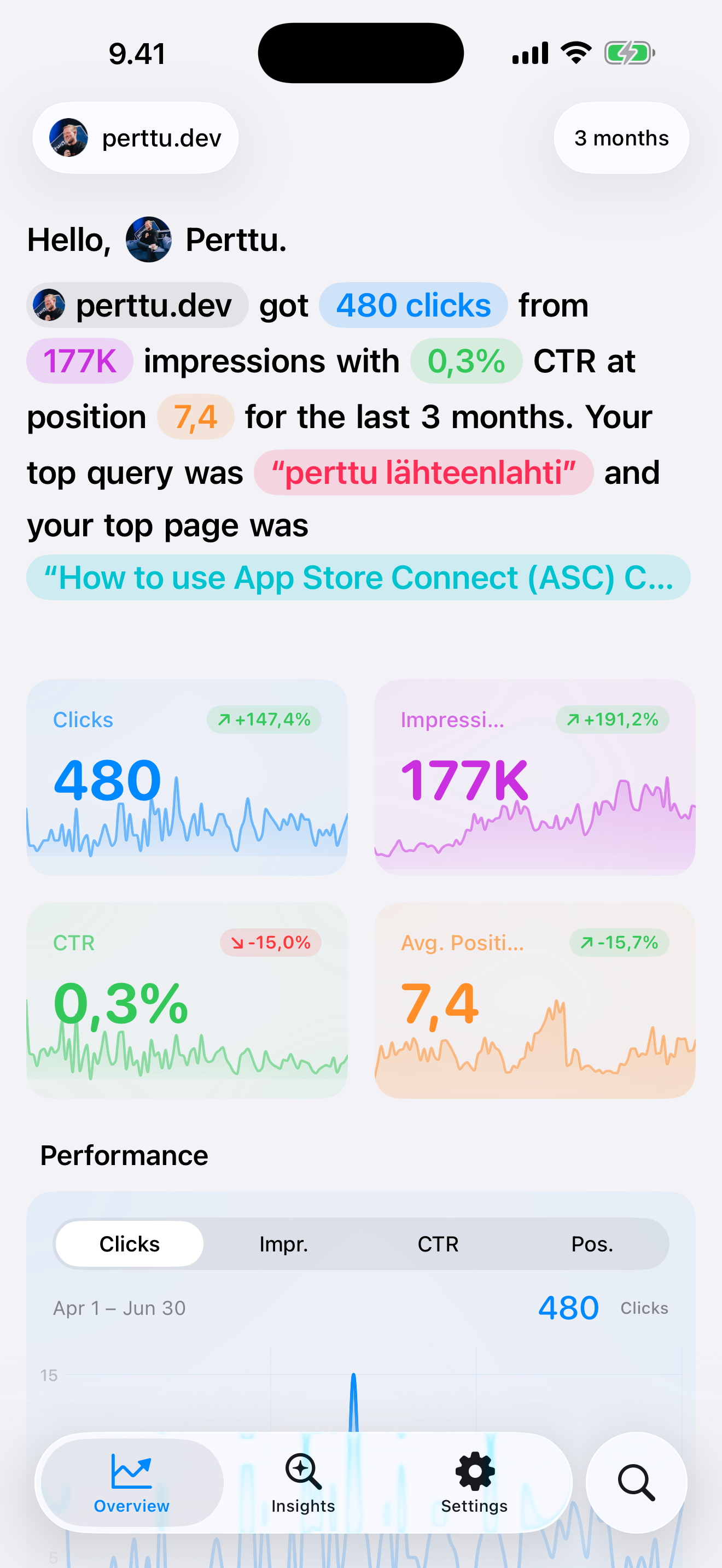 SEO Console screenshot 2