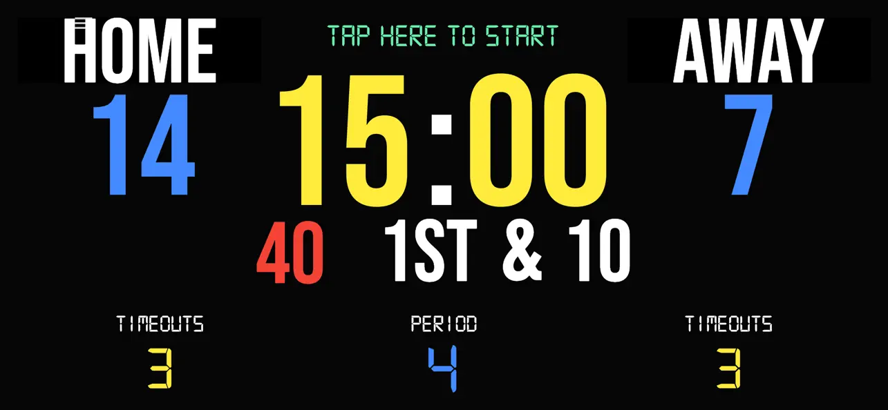 Screenshot #1 pour BT Football Scoreboard