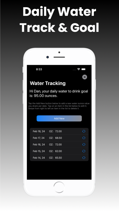 Mood, Water & Weight Tracker Screenshot