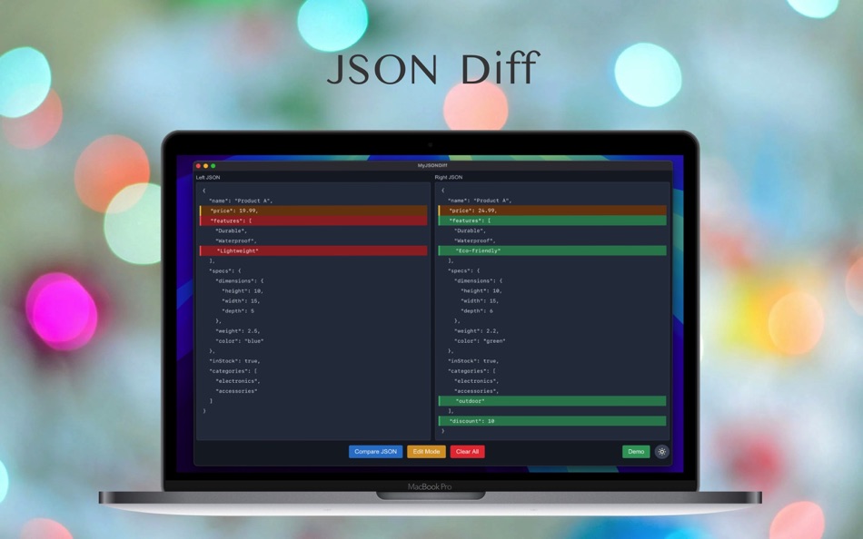 #1. MyJSONDiff (macOS) 게시자: 峰 朱