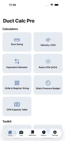 Duct Calc Pro のスクリーンショット