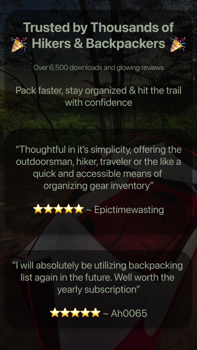 Backpacking List: Checklist iPhone screenshot 4 - Travel app