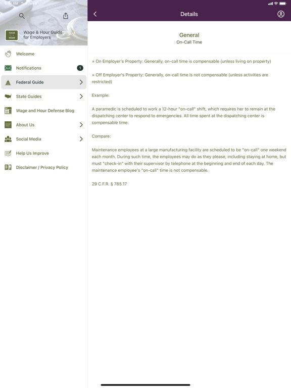 Screenshot #6 pour Wage and Hour Guide