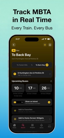MBTA Widgets iPhone screenshot