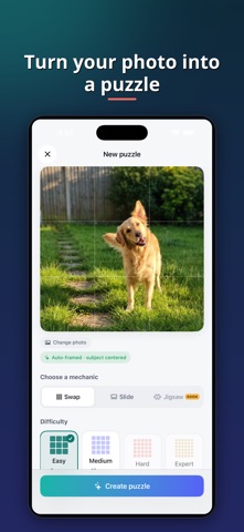 PuzzPic: Photo Puzzle Maker iPhone screenshot
