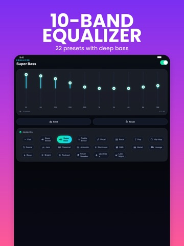 Volume Booster: Bass Boost EQ iPad screenshot 4