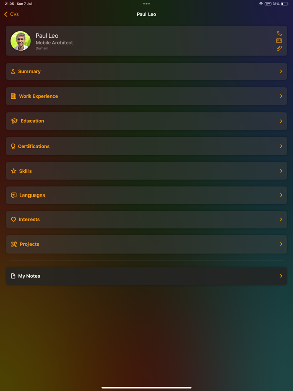 App screenshot