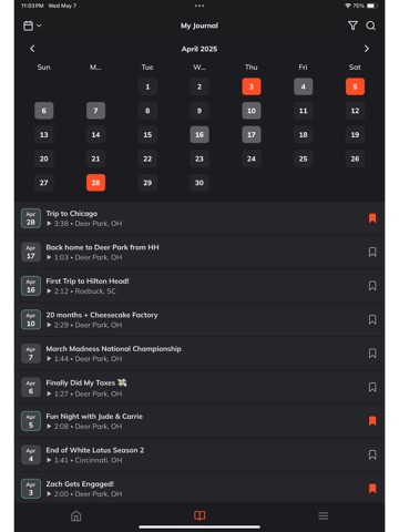 Minute - Audio Journal iPad screenshot