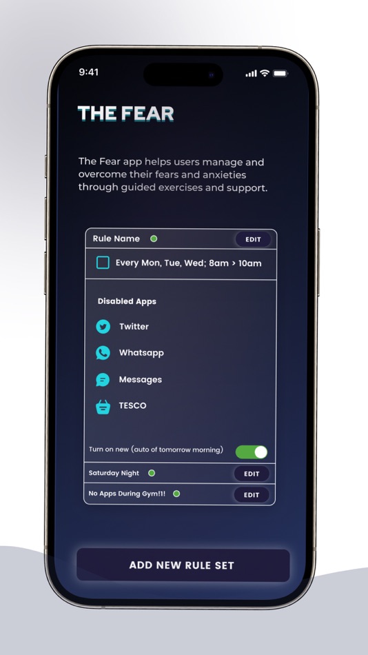 #3. The Fear: App Usage Scheduler (iOS) بواسطة: Kyle Kennedy