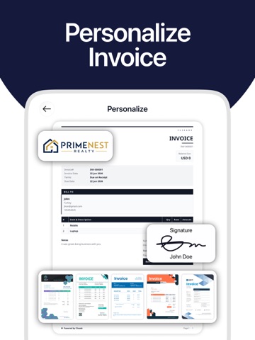 Invoice Maker – Estimate App iPad screenshot