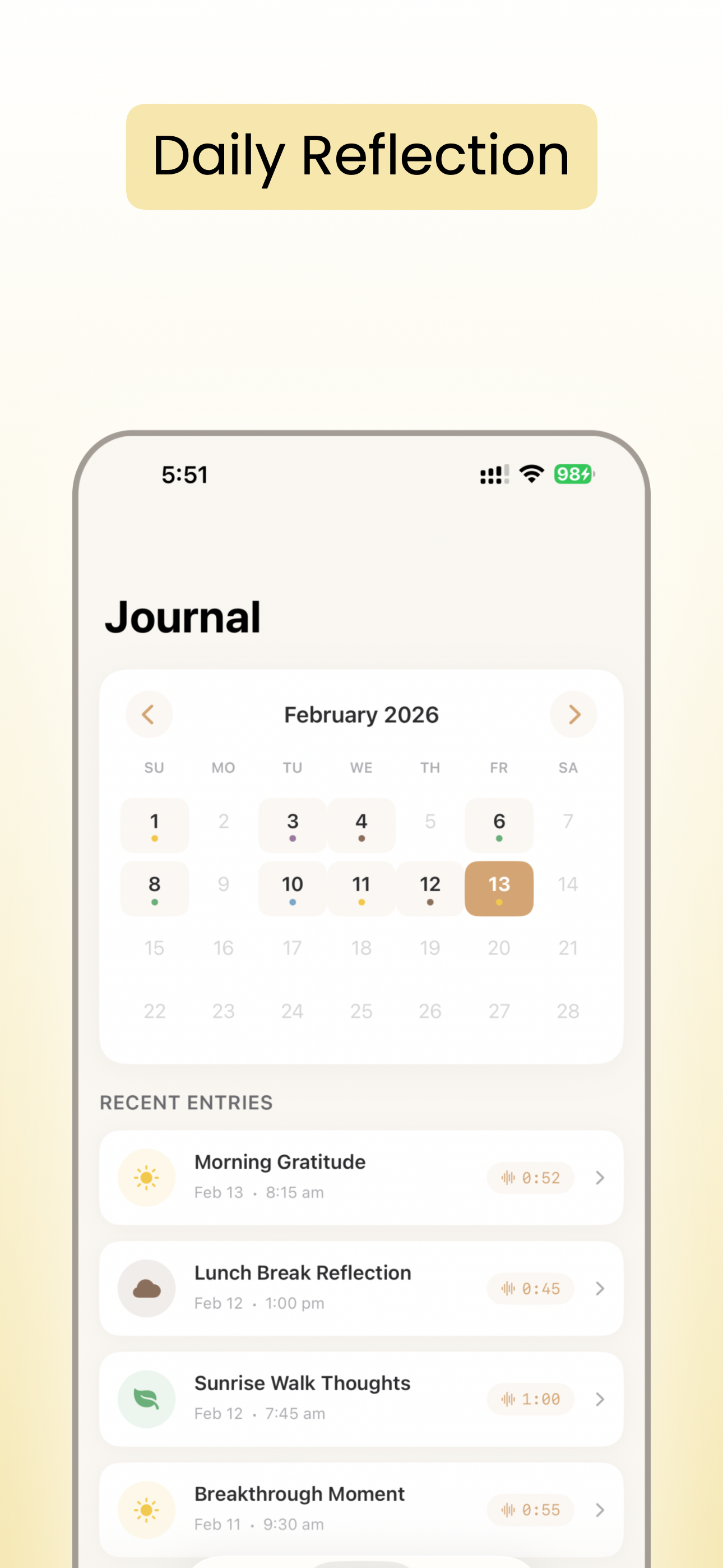 Voice Memo Diary - 60 Sec