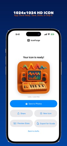 IconForge - AI App Icon Maker iPhone screenshot