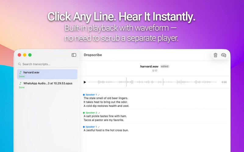 Dropscribe — Whisper SRT screenshot