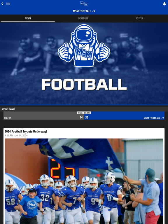 Mount St. Mary Rockets iPad screenshot 5 - Sports app