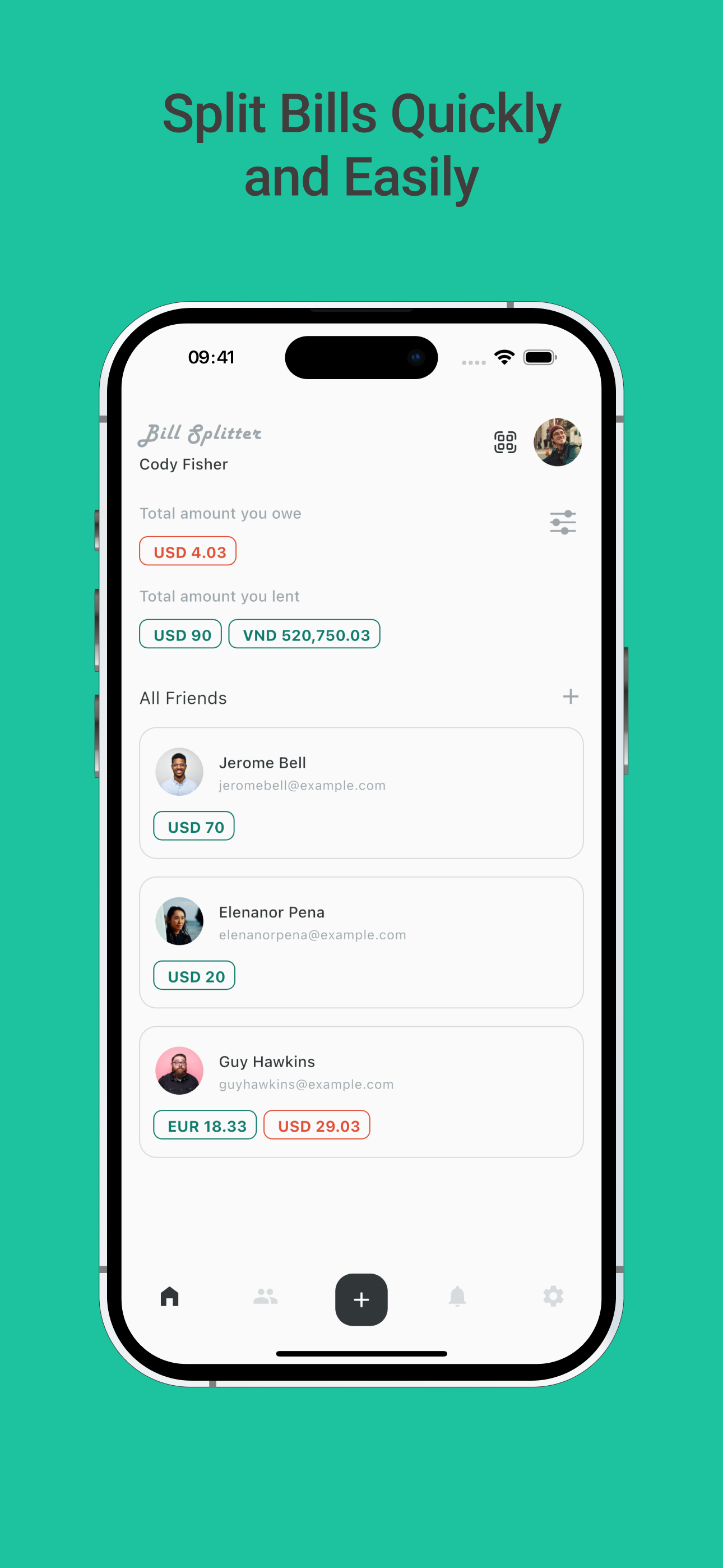 Split Bill: Share Expenses