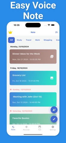 Voice Memos, Notes & Recorder Screenshot 1 of 5