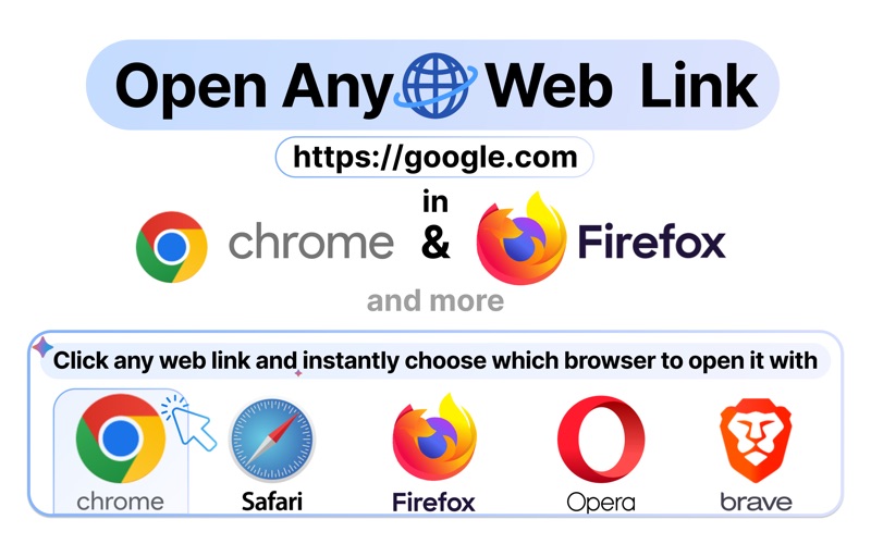 Screenshot #1 pour Open Link for Chrome & Firefox