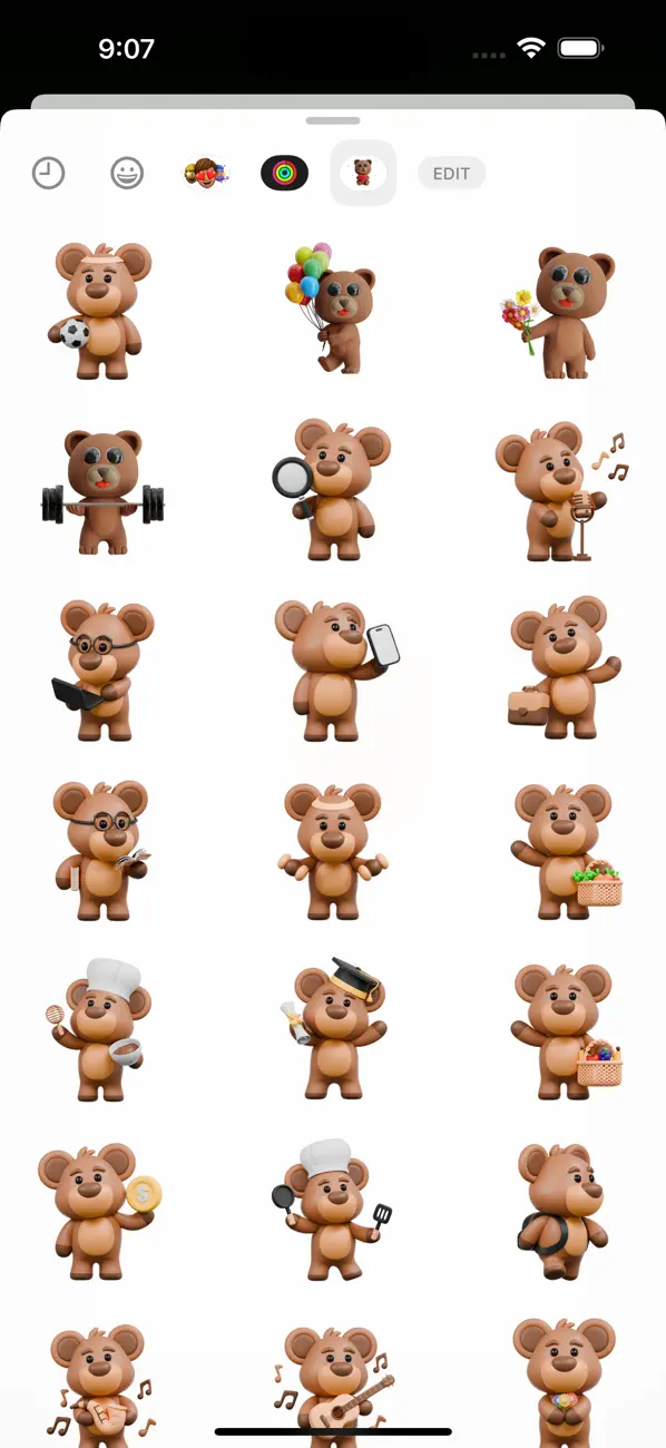 Screenshot #2 pour Cute Bear Stickers - WASticker