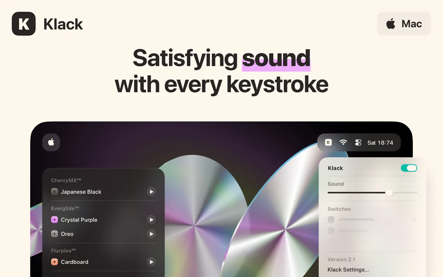 Klack, App Store screenshot 1